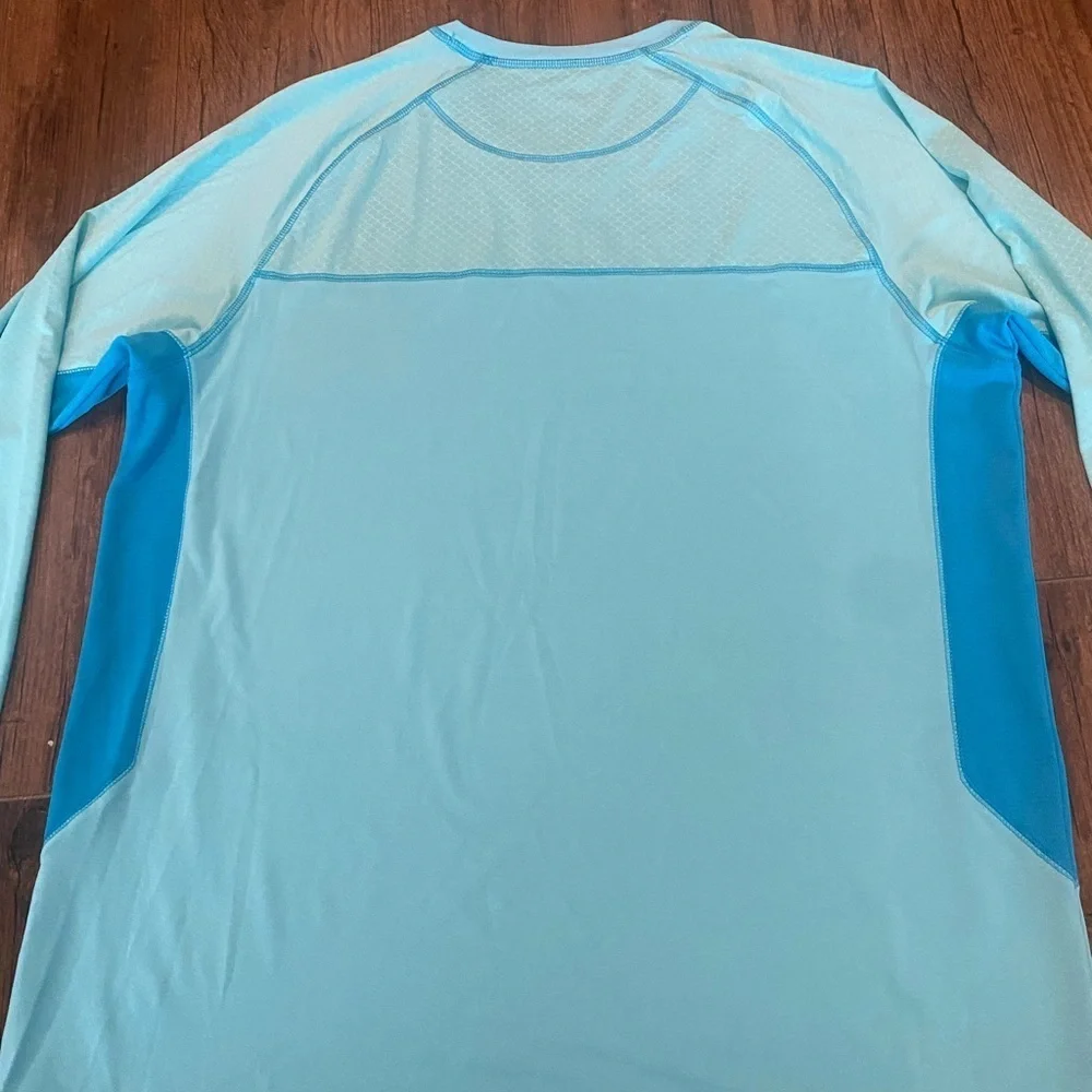 Reel Legends Aqua and Blue Rash Guard